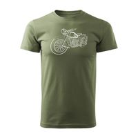 Koszulka motocyklowa na motor M72 Dniepr Ural męska khaki REGULAR XXL