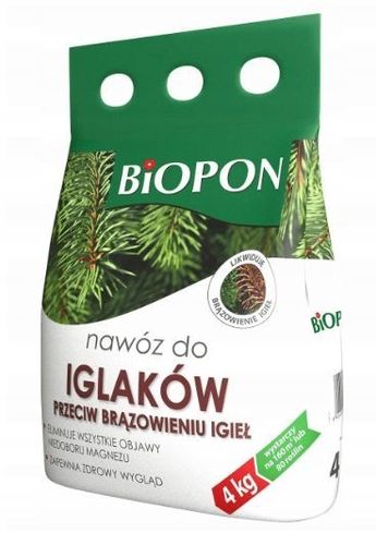 Nawóz do iglaków przeciw brązowieniu igieł Biopon 4kg na Arena.pl