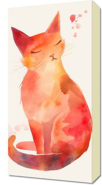Obraz 30x60cm Akwarelowy Kot zdjęcie 1