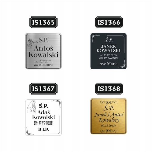 Tabliczka z GRAWEREM Tablica nagrobna nagrobkowa pamiątkowa 20 cm na Arena.pl