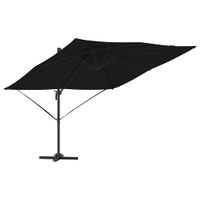 Parasol Roma Czarny 286 x 285 x 265 cm Poliester i aluminium