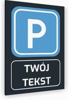 Tabliczka znak informacyjny 40x30 Antracyt PARKING TWÓJ TEKST Dibond