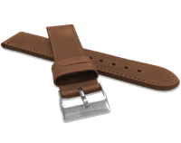 LAVVU Brązowy szyty pasek SPORT z luksusowej skóry Top Grain - 28
