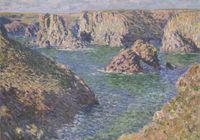 Plakat 100x70cm Port-Domois, Belle-Isle, Monet Vintage