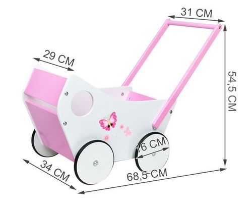 wózek drewniany dla lalek na Arena.pl