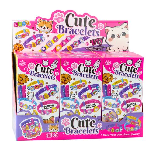 Zestaw Bransoletek DIY Zawieszki Zwierzątka 4 Bransoletki Regulowane na Arena.pl