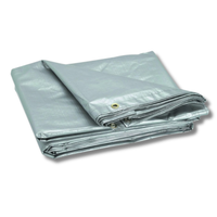 Plandeka SREBRNA 8x10 [m] 130 g/m2 + UV wodoodporna