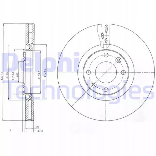 TARCZA HAM PRZOD 302X26 V na Arena.pl