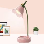 Lampka biurkowa kwiatek LED z ochroną oczu z uchwytem na telefon