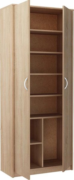 Regał Simple R4, zamykany, szafa, półki,Dąb Sonoma zdjęcie 3