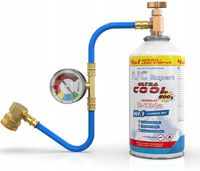 Zestaw 4w1 do napełniania klimatyzacji gaz, olej, uszczelniacz z UV R-134a