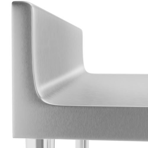 Stół blat roboczy stalowy nierdzewny przyścienny z rantem i półką 90x60cm na Arena.pl