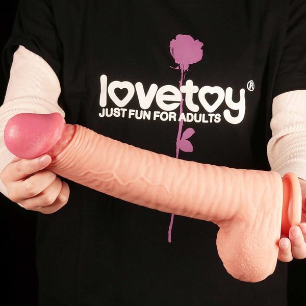 12"" Dual Layered Platinum Silicone Cock zdjęcie 9