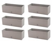 Doniczka balkonowa RATO DRTC500, 6 szt. | Mocca, Wymiary 40x60x50 cm, Prosperplast