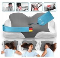 Poduszka Ortopedyczna Na Ból Karku Kręgosłupa Pianka Memory 61X38X10 Cm