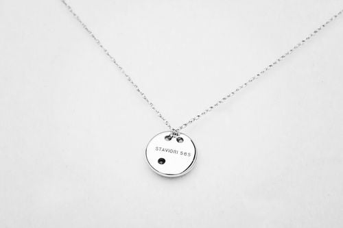 naszyjnik z brylantem w białym złocie na Arena.pl