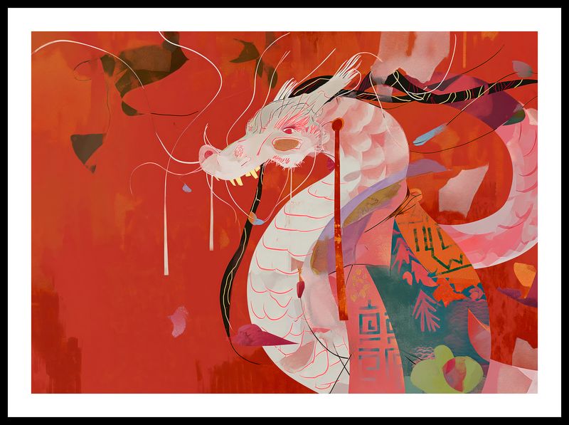 Plakat 70x50cm Orientacyjny Smok zdjęcie 3