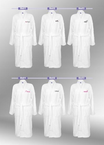 SZLAFROK BIAŁY Z HAFTEM rozmiar L unisex DUŻO WZORÓW personalizacja na Arena.pl