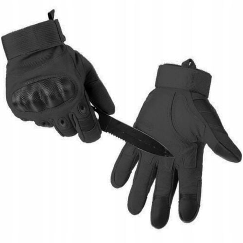 CZARNE RĘKAWICZKI OCHRONNE r. XL IDEALNY PREZENT NA ASG OBÓZ na Arena.pl