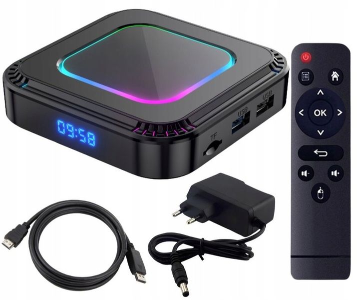 SMART TV BOX 4K PRZYSTAWKA MULTIMEDIALNA 8K ANDROID 13 BLUETOOTH WIFI zdjęcie 1