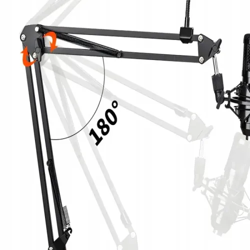 Mikrofon studyjny USB pojemnościowy statyw pop filtr kardioidalny na Arena.pl