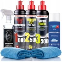 Pasty Polerskie 1000 2500 3000 Menzerna Autocleaner IPA Cleaner +Mikrofibry