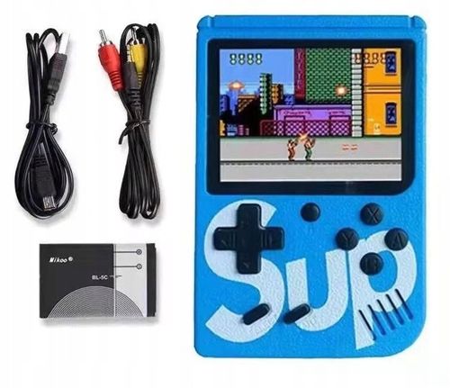 Mini konsola przenośna SUP 400 gier – niebieska (dla jednego gracza) na Arena.pl