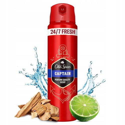Old Spice Captain Dezodorant męski w sprayu, 6 x 150ml, 24h świeżości na Arena.pl