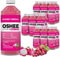 18x OSHEE Vitamin Water witaminy i minerały winogrona - dragonfruit 1100 ml