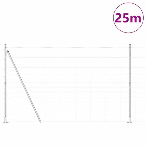 Ogrodzenie pastwiskowe Srebrny 25 x 1.5 m Stal galwanizowana na Arena.pl