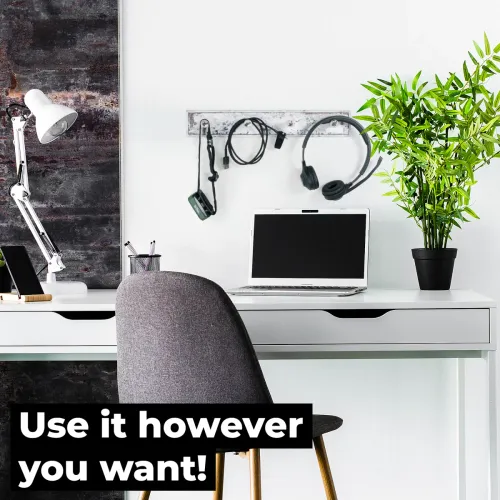 Biały Wieszak John Paddle z 4 Haczykami z Litego Drewna Sosnowego w stylu antycznego loftu industrialnego Uniwersalny na Arena.pl