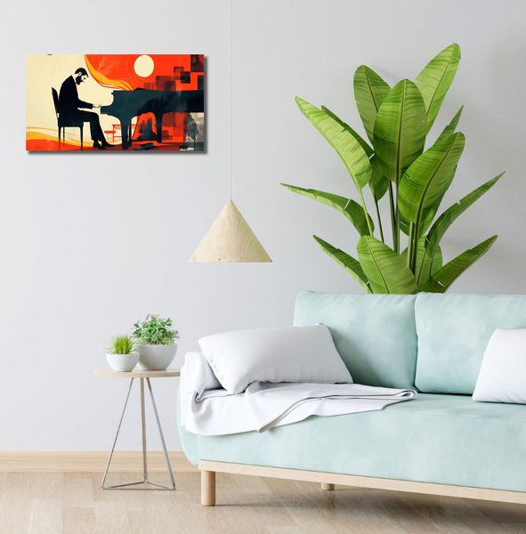 Obraz 60x30cm Pianista zdjęcie 2