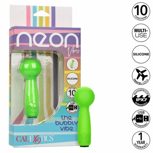 calexotics neon vibes bubbly vibe mini masażer zielony 10 trybow usb na Arena.pl