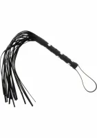 short studded flogger whip krotki bat z ćwiekami pu czarny