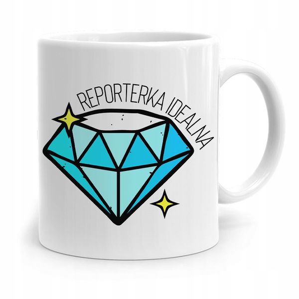 Kubek Dziennikarza Reportera Reporterka Idealna Z Nadrukiem Ze Zdjęciem zdjęcie 1