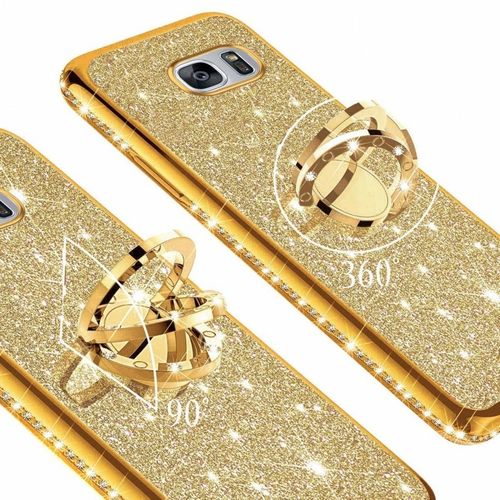 Etui Diamond Ring Glitter Brokat Iphone X Złote na Arena.pl