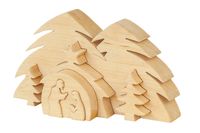 Świąteczna stajenka, dwie choinki - 20 cm