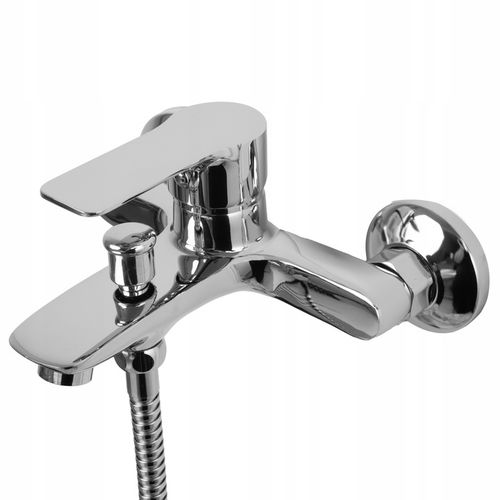 Bateria wannowa z prysznicem chrom zestaw wannowo prysznicowy ze słuchawką na Arena.pl