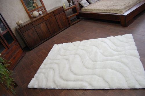 Dywan SHAGGY SOFT - 3D 2244 biały na Arena.pl