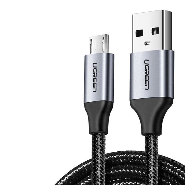 Kabel przewód USB - micro USB 1m szary zdjęcie 2