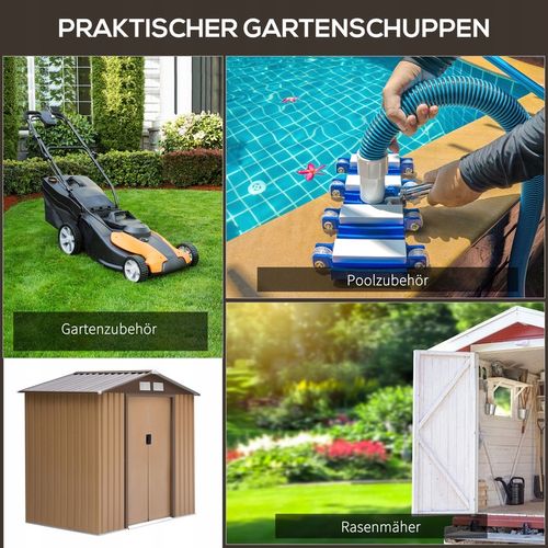 Domek narzędziowy z ramą podłogową, stalowy na Arena.pl