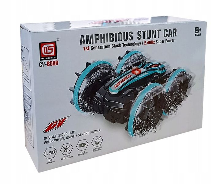 SAMOCHÓD ZDALNIE STEROWANY RC GESTAMI AMFIBIA 2 PILOTY 4x4 360° zdjęcie 8
