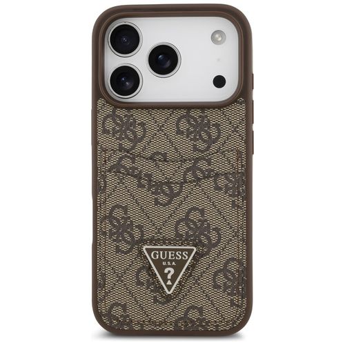 Etui Guess 4G Double Card Triangle do iPhone 17 Pro brązowy na Arena.pl