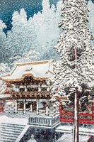 Plakat 61x91,5cm The Yōmei Gate at Nikkō, Takahashi Japoński Vintage