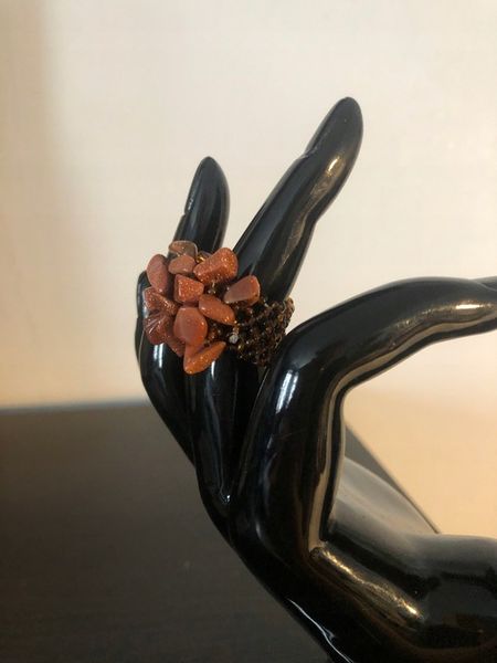 Pierścionek na gumce piasek pustyni i toho kamienie 9 zdjęcie 3