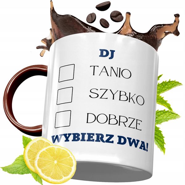 Kubek Bordowy Dla Dja Na Urodziny Prezent Z Nadrukiem Ze Zdjęciem zdjęcie 1