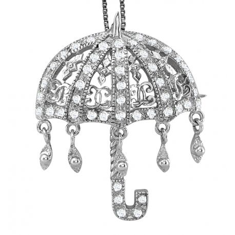 SREBRA BROSZKA WISIOREK PARASOLKA SREBRO PRÓBY 925 na Arena.pl