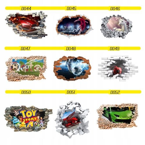 Naklejka ścienna Dziura na ścianę samochód BMW na Arena.pl