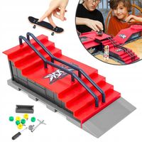 MINI RAMPA DO DESKOROLKI FINGERBOARD ZESTAW DO SKATEPARKU DECK TRUCK
