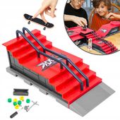 MINI RAMPA DO DESKOROLKI FINGERBOARD ZESTAW DO SKATEPARKU DECK TRUCK